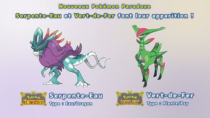Pokémon Écarlate et Pokémon Violet - Trailer Serpente-Eau et Vert-de-Fer