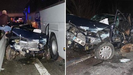 TEM Otoyolu'nda 4 araç birbirine girdi: 2 ölü, 7 yaralı