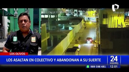 Los Olivos: Asaltan a pareja en falso colectivo y los abandonan a su suerte