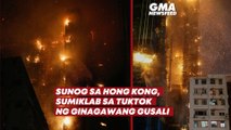 Sunog sa Hong Kong, sumiklab sa tuktok ng ginagawang gusali | GMA News Feed