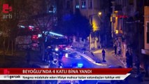 Beyoğlu'nda 4 katlı binada yangın çıktı