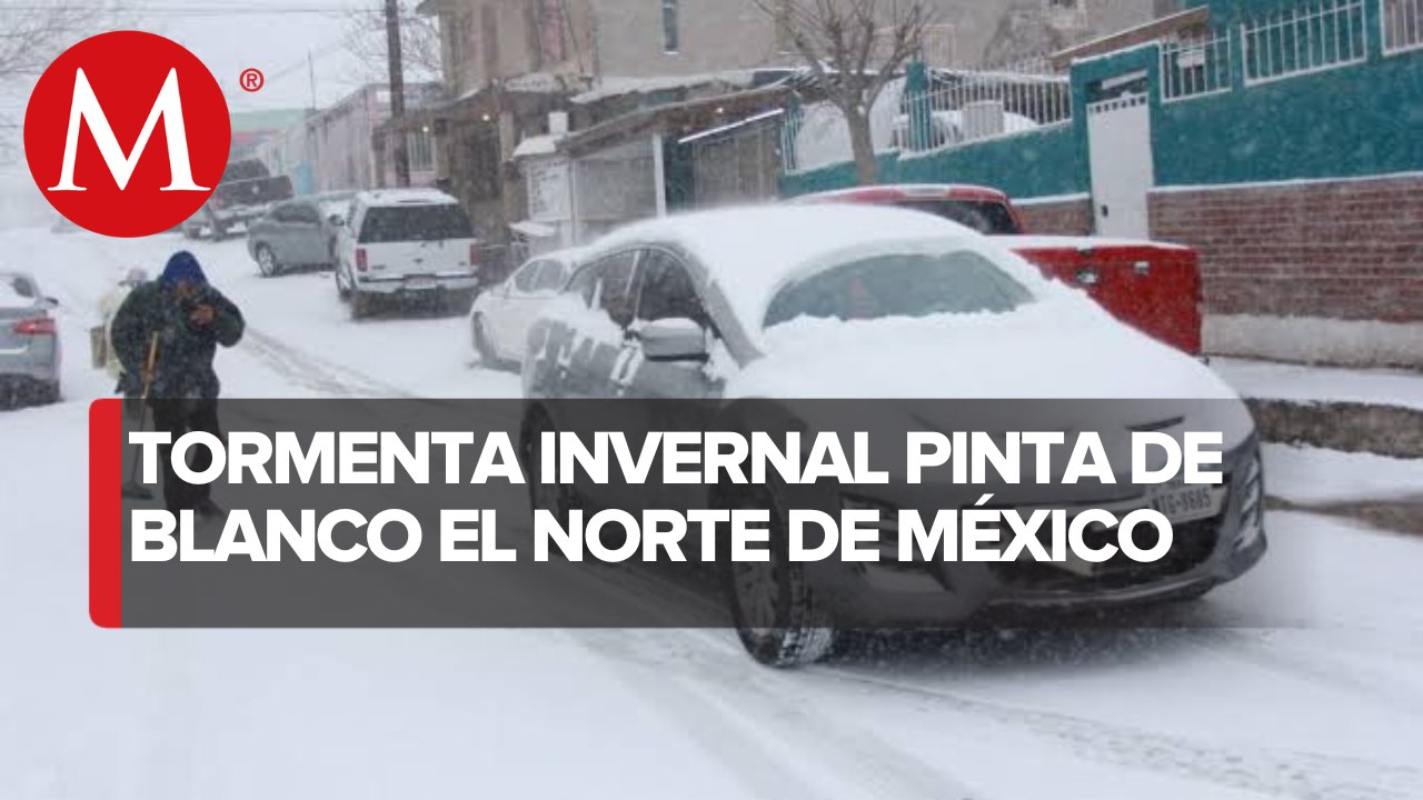 La novena tormenta invernal pintan de blanco al norte del país