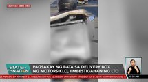 Pagsakay ng bata sa delivery box ng motorsiklo, iimbestigahan ng LTO