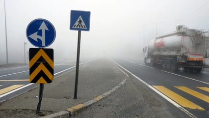 Bolu Dağı'nda sis etkili oldu