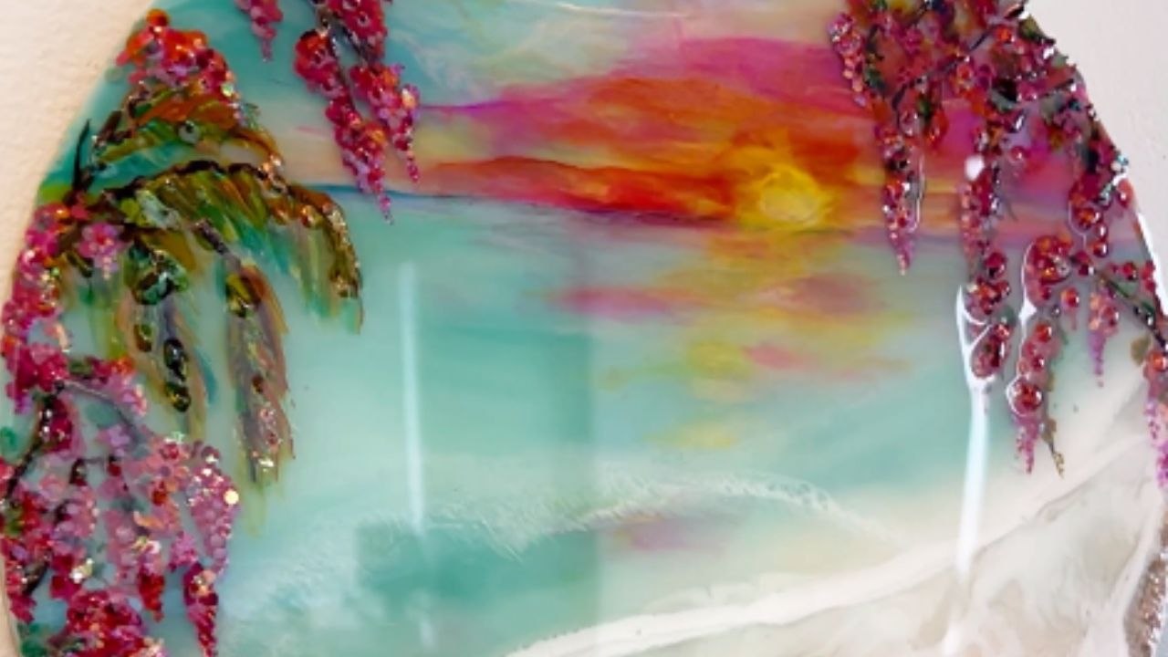 *Incredible Resin Flow Art* artist creates stunning scenery for a triptych