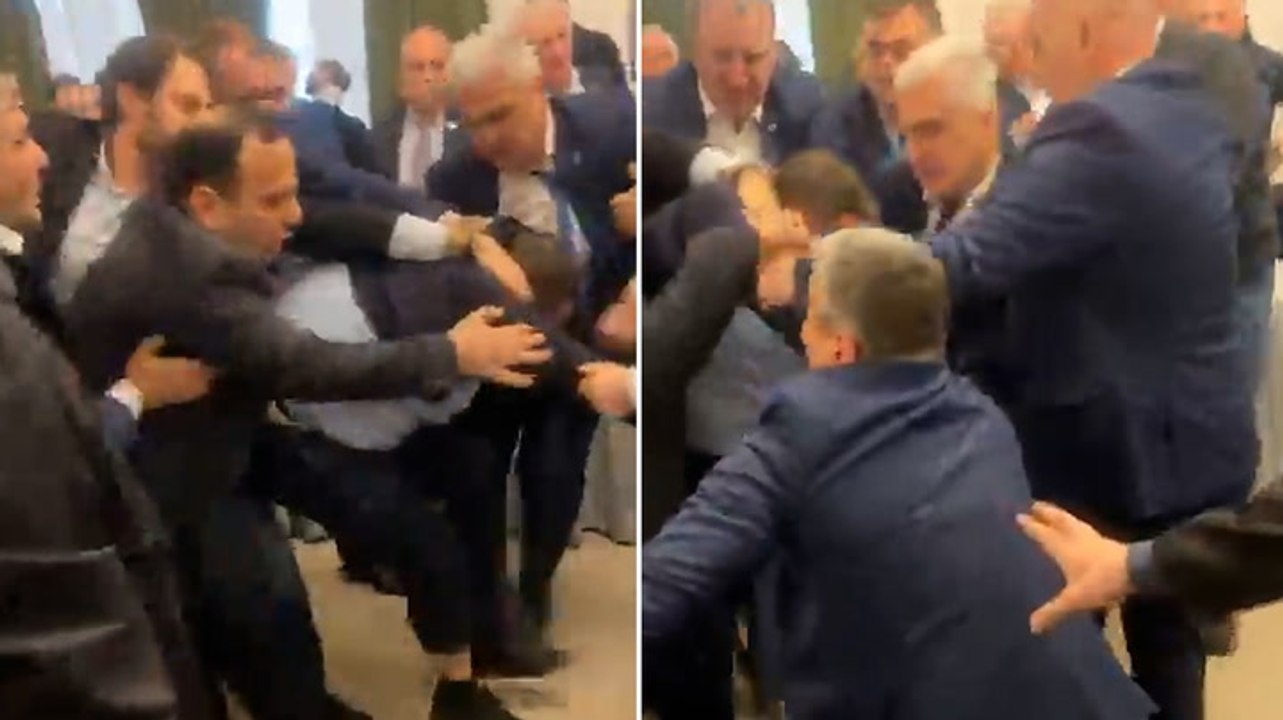 Brawl breaks out in Georgian parliament over ‘foreign agents’ bill