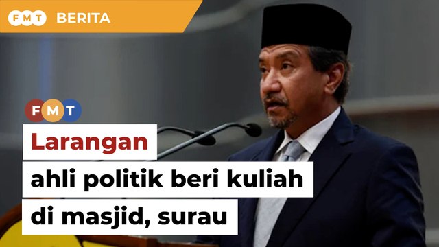 Terengganu larang ahli politik beri kuliah di masjid, surau