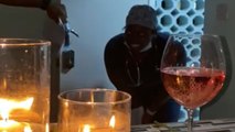 Woman glows with joy after fiancé surprises her with a candlelight dinner during her on-call shift