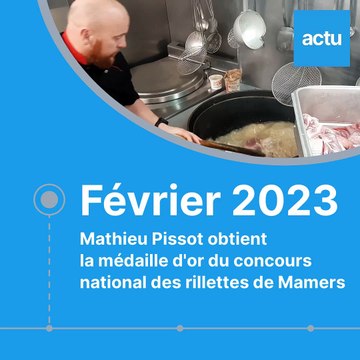 Mathieu Pissot médaillé d'or au concours national des rillettes de Mamers (Sarthe)