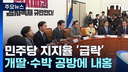 민주, 지지율 '급락'...개딸·수박 공방에 내홍 계속 / YTN