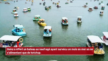 Heinz offre un bateau au naufragé qui a survécu un mois en mer en ne mangeant que du ketchup !