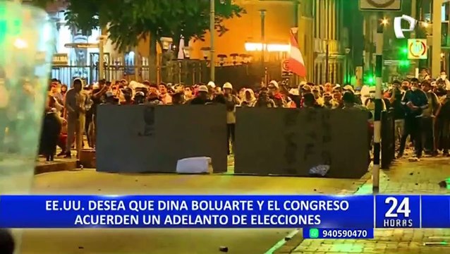 Estados Unidos pide que Dina Boluarte y el Congreso acuerden adelanto de elecciones