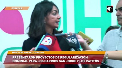 Presentaron proyectos de regularización Dominial para los barrios San Jorge y los Patitos