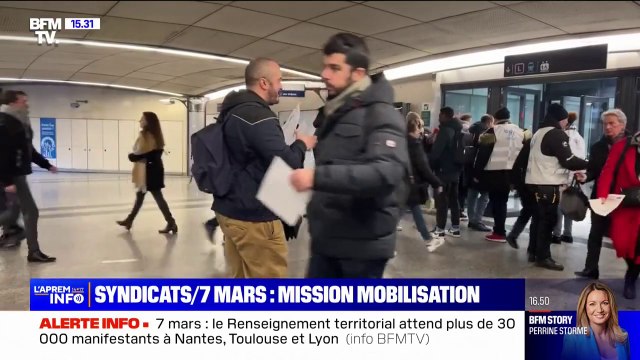 Grève du 7 mars: les syndicats en opération tractage pour mobiliser les Français