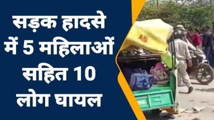 जालौन: हाइवे पर सवारियों से भरा ऑटो पलटा,मची चीख पुकार,इतने लोग घायल
