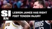 LeBron James Has Right Foot Tendon Injury, Lakers Say