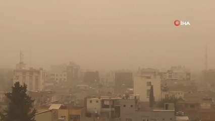 Toz bulutu Ceylanpınar'da hayatı olumsuz etkiledi