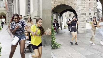 Italian man's HILARIOUS bushman prank makes girls shake like leaves