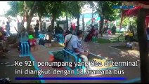 H 2 Puncak Arus Balik, Terminal Bus Tanjung Priok Mulai Ramai
