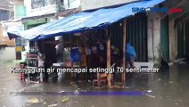 Diguyur Hujan Deras Ruas Kemang Utara Jakarta Terendam Banjir