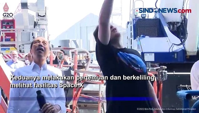 Santainya Pertemuan Presiden Jokowi dan Elon Musk di Space X Lihat Pabrik Roket