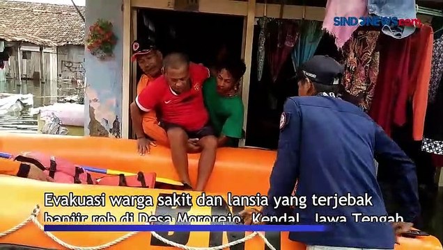 Banjir Rob Makin Parah, Evakuasi Lansia dan Warga Sakit Mulai Dilakukan BPBD Kendal