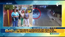 Vecinos de SJM están hartos de la prostitución y la delincuencia en sus calles