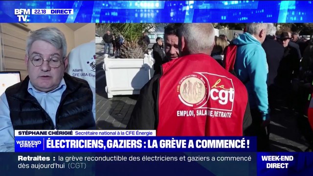 Stéphane Chérigié, secrétaire national à la CFE Energie, sur la grève des électriciens et des gaziers: Nous n'avons jamais été entendus par le gouvernement