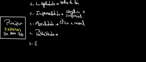Princípios expressos da administração pública