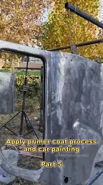 Apply primer coat process and car painting. Part 5