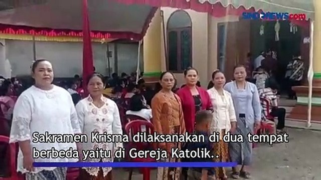 Umat Katolik Way Kanan Antusias Ikuti Penerimaan Sakramen Krisma
