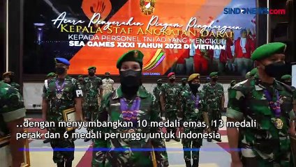 Raih Medali di SEA Games Vietnam, KSAD Dudung Beri Penghargaan kepada 34 Personel TNI AD