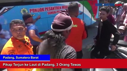 Pikap Terjun ke Laut di Padang, 3 Orang Tewas
