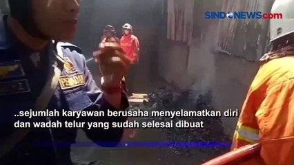 Pabrik Pembuatan Wadah Telur Ludes Terbakar di Mojokerto, Ini Penyebabnya