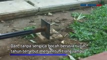 Bocah Tewas Tersetrum Listrik Tiang Lampu Taman di Penjaringan