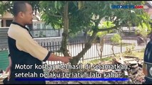 Terekam CCTV, Pelaku Curanmor di Palembang Dikejar hingga Terjatuh
