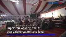 Kapolri Gelar Wayang Kulit Satu Layar Tiga Dalang di Lapangan Bhayangkara