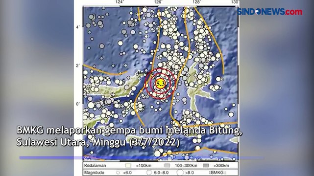 Gempa Magnitudo 5,3 Guncang Bitung Sulawesi Utara