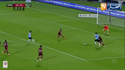 بن يطو يسجل ثنائية مع ناديه الوكرة في مرمى المرخية