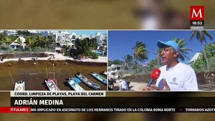 Inicia programa de recuperación de arena ante problemas de sargazo en Playa del Carmen