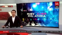 Elementos del Instituto Nacional de Migración y Guardía Nacional forcejearon con migrantes; Oaxaca