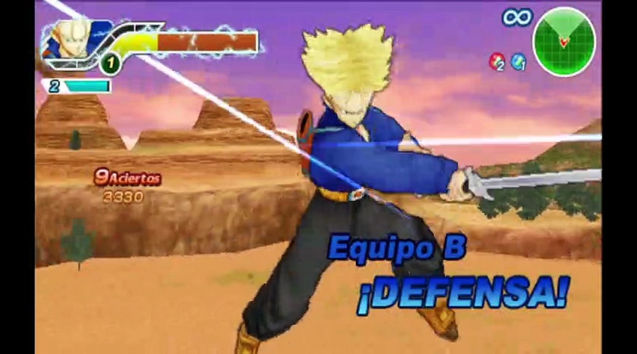Dragon Ball Z: Tenkaichi Tag Team Español - Trunks SS VS Gotenks SS3 RJ ANDA #dragonballgameplay