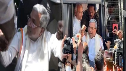 ಸಿಎಂ ರಾಜೀನಾಮೆಗೆ ಆಗ್ರಹಿಸಿ ಕಾಂಗ್ರೆಸ್‌ ಬೃಹತ್‌ ಪ್ರತಿಭಟನೆ, ಸಿದ್ಧರಾಮಯ್ಯ ಬಂಧನ  | OneIndia Kannada