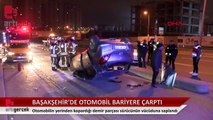 Otomobil bariyere çarptı, kopan parça sürücüye saplandı