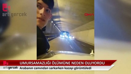 Kural tanımazlığı ölümüne yol açıyordu... Camından sarktığı arabanın karıştığı kazayı görüntüledi