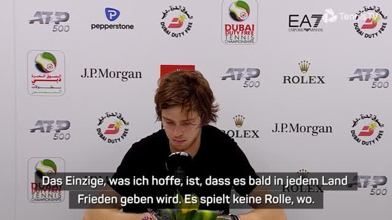 Rublev gegen Russland-Krieg: 'Ist verrückt'