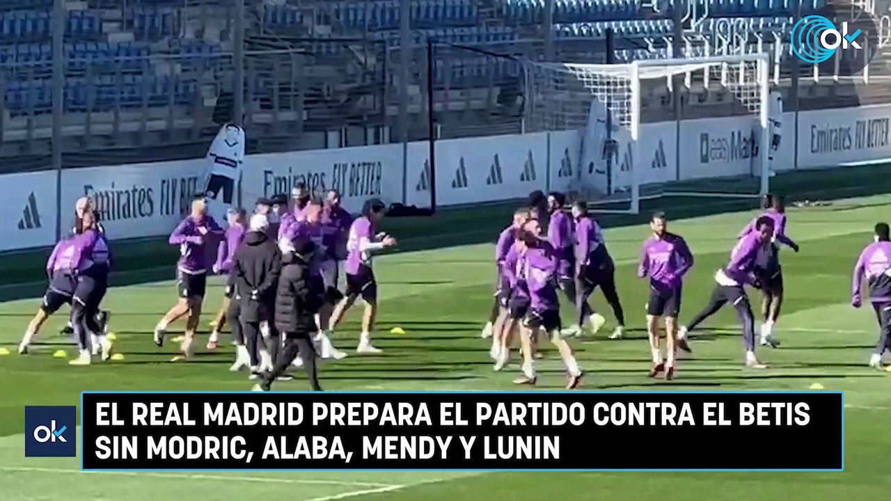 El Real Madrid prepara el partido contra el Betis sin Modric, Alaba, Mendy y Lunin