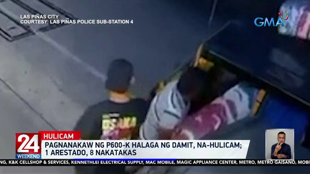 Pagnanakaw ng P132,000 halaga ng damit, na-hulicam; isa arestado, 8 nakatakas | 24 Oras Weekend