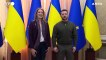 Ucraina, Metsola incontra Zelensky a Leopoli