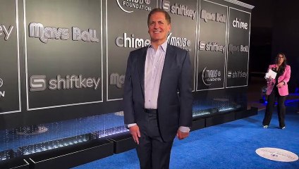 Mark Cuban On Mavs Ball Blue Carpet